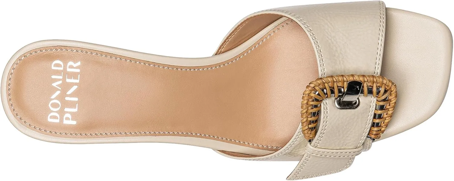 Donald Pliner Women’s Cherry Slide Heeled Sandal, 2.5” Kitten Heel Sandals for Women, Slip On Dress Shoes
