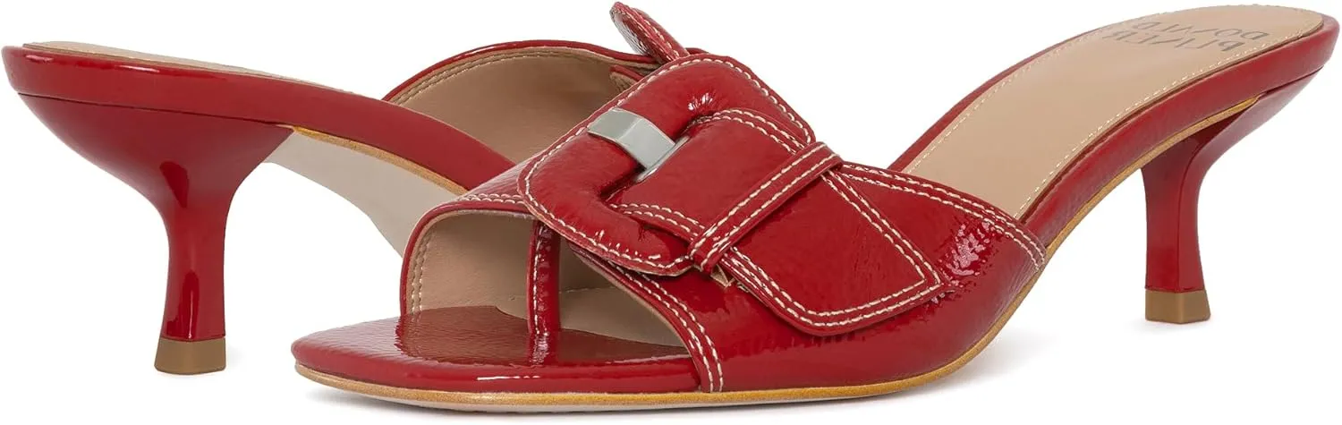 Donald Pliner Women’s Cherry Slide Heeled Sandal, 2.5” Kitten Heel Sandals for Women, Slip On Dress Shoes