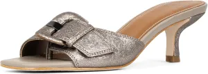 Donald Pliner Women’s Cherry Slide Heeled Sandal, 2.5” Kitten Heel Sandals for Women, Slip On Dress Shoes