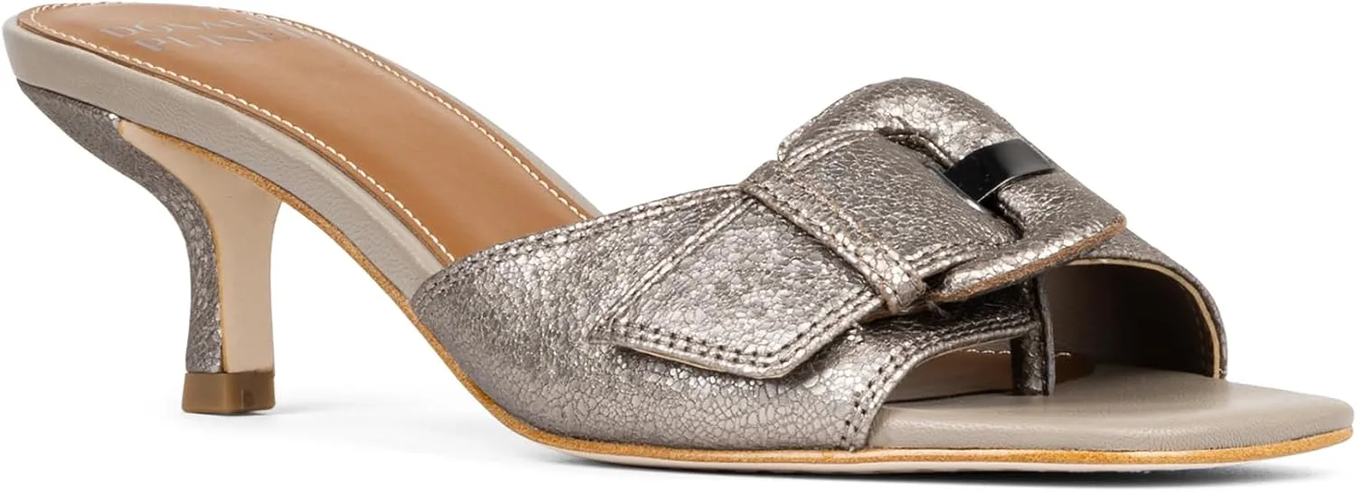 Donald Pliner Women’s Cherry Slide Heeled Sandal, 2.5” Kitten Heel Sandals for Women, Slip On Dress Shoes
