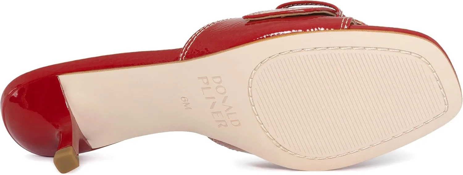 Donald Pliner Women’s Cherry Slide Heeled Sandal, 2.5” Kitten Heel Sandals for Women, Slip On Dress Shoes