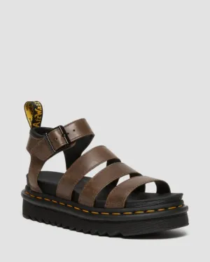 Dr Martens Blaire 3 Strap Dark Brown Sandal