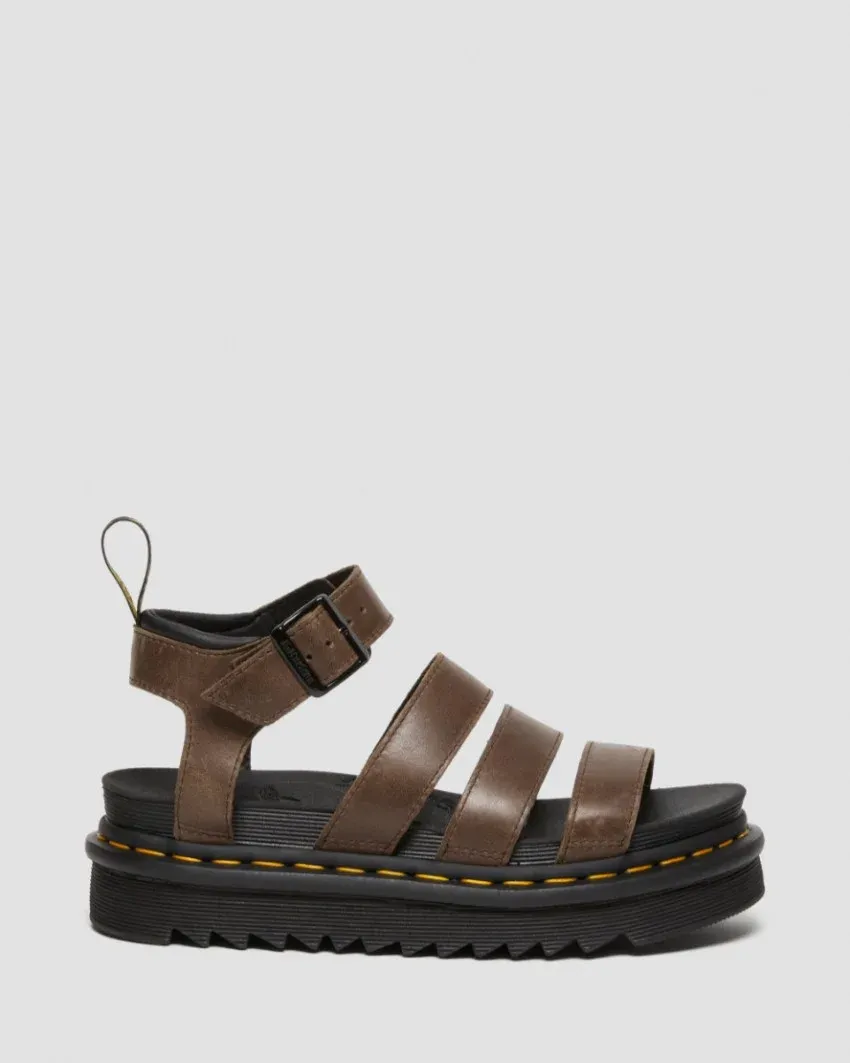 Dr Martens Blaire 3 Strap Dark Brown Sandal