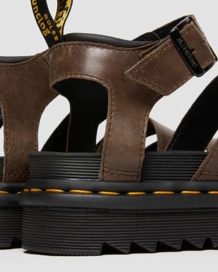 Dr Martens Blaire 3 Strap Dark Brown Sandal