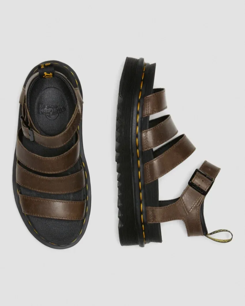 Dr Martens Blaire 3 Strap Dark Brown Sandal