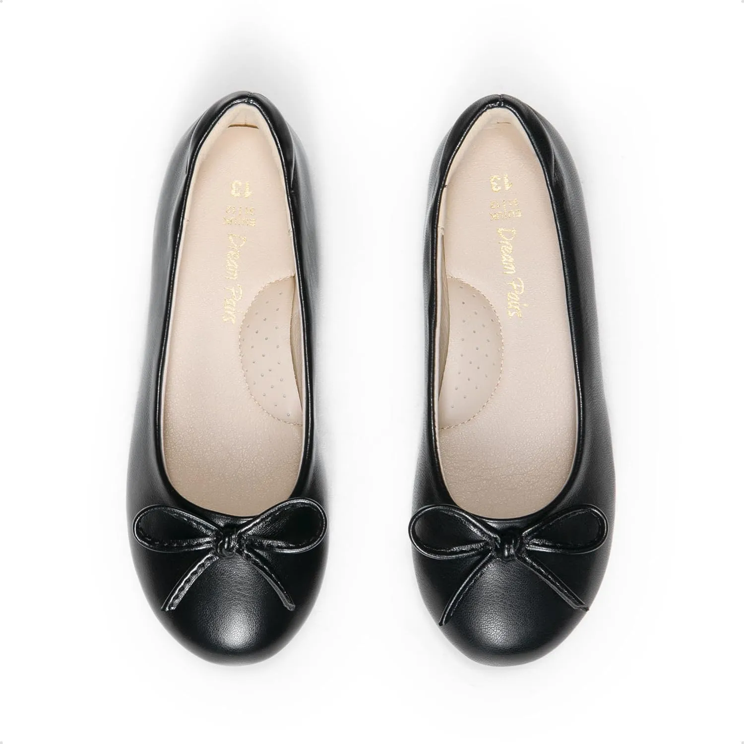 DREAM PAIRS Girls Dress Shoes Ballet Flats Slip-on Fashion Bow Flower Girl Shoes for Wedding, School, Party, Birthday