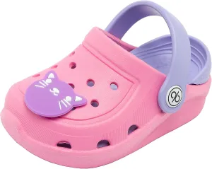 dripdrop Girls Comfort Clogs Kids Slip On Garden Shoes Boys Lightweight Beach Pool Slide Sandals Shower Slipper (Toddler/Little Kids)