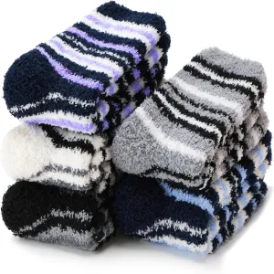 EBMORE Fuzzy Socks Warm Winter Slipper Fluffy Sleep Cozy Comfy Cabin Socks for Mens Womens