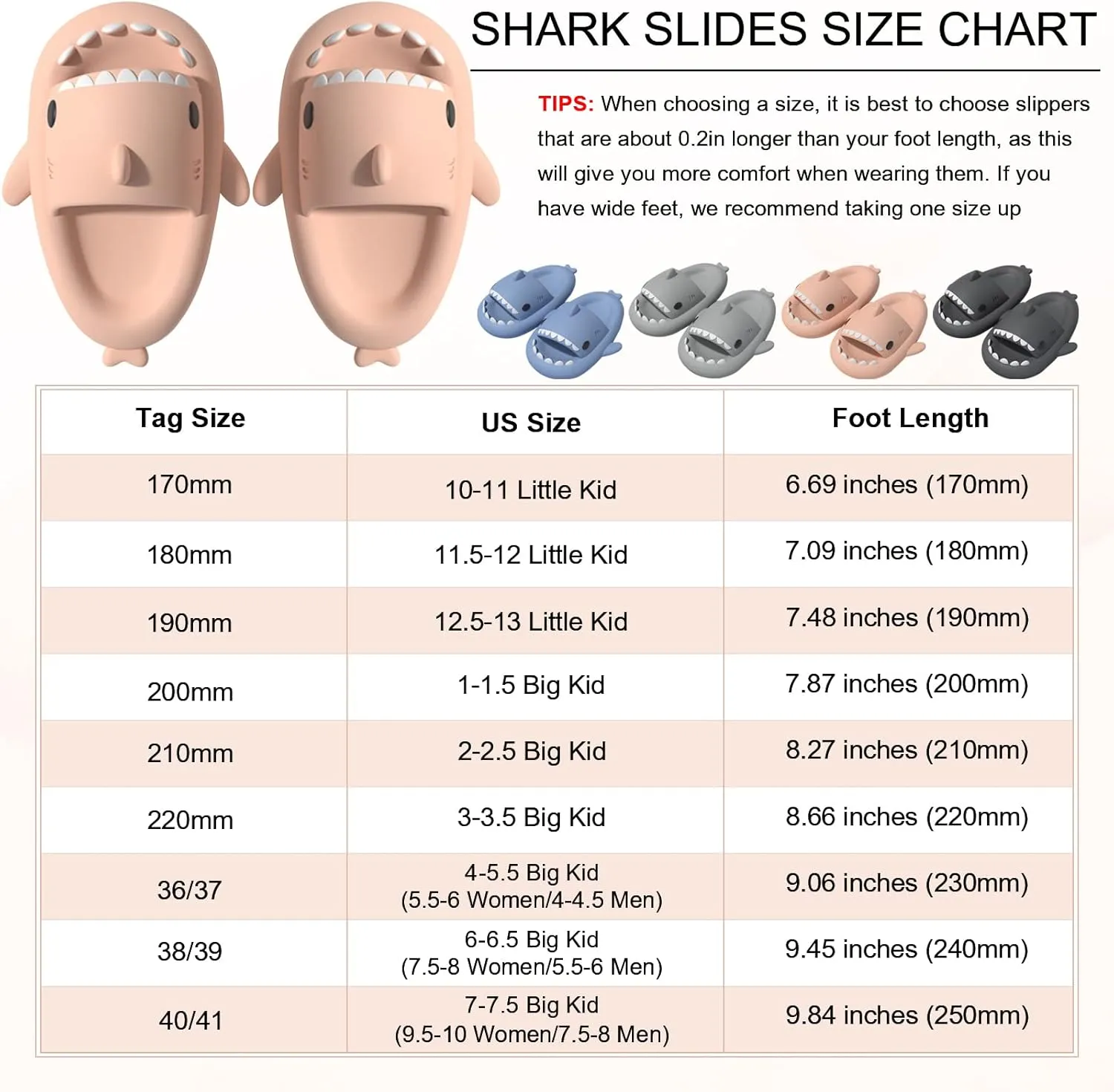 EECH Big Kid Cute Slippers, Cloud Shark Slides, Upgraded Thick Sole Non-Slip Sandals for Kids, Indoor Outdoor Summer