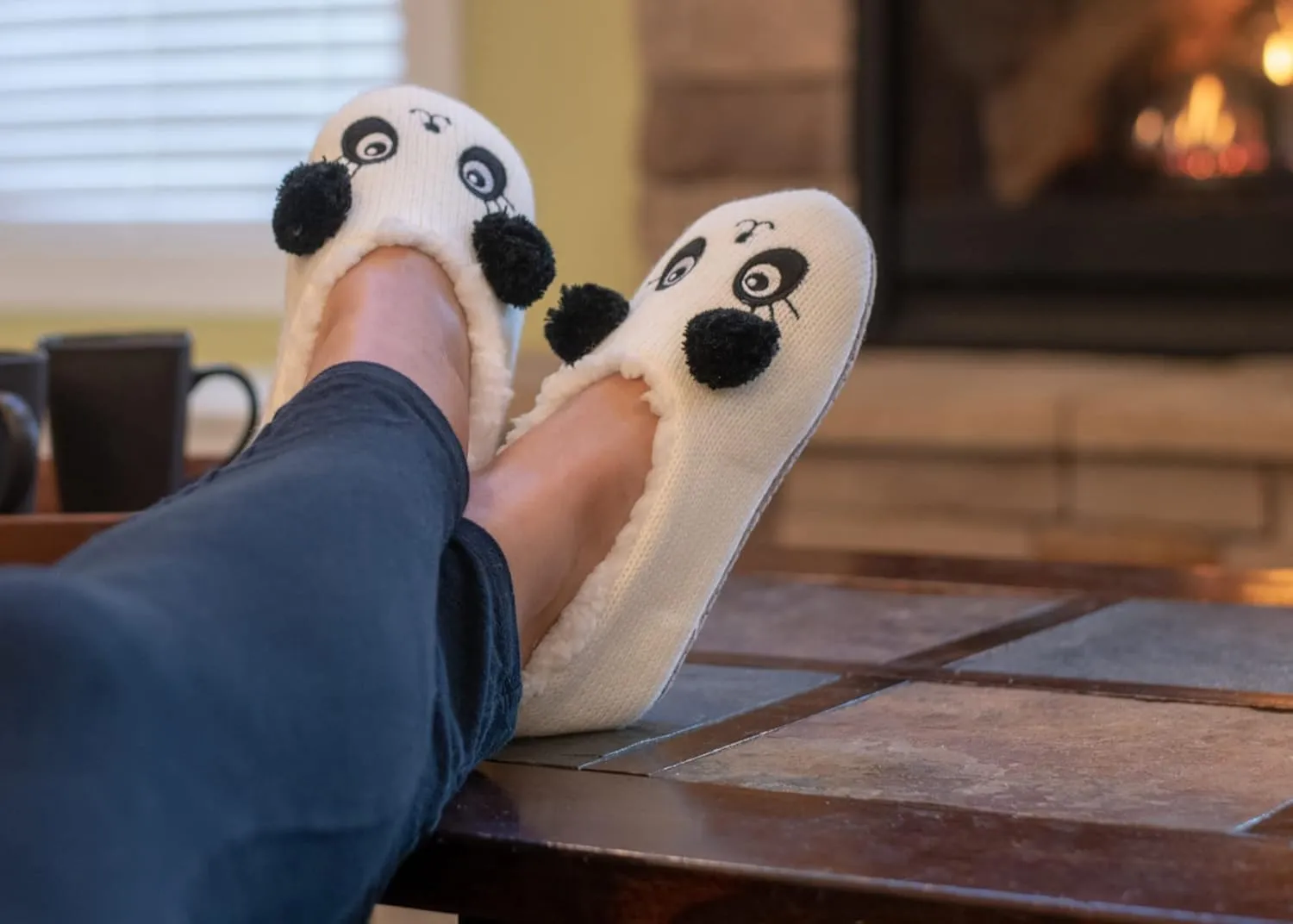 Elanze Designs Womens Animal Cozy Indoor Plush Lined Non Slip Fuzzy Soft Slipper