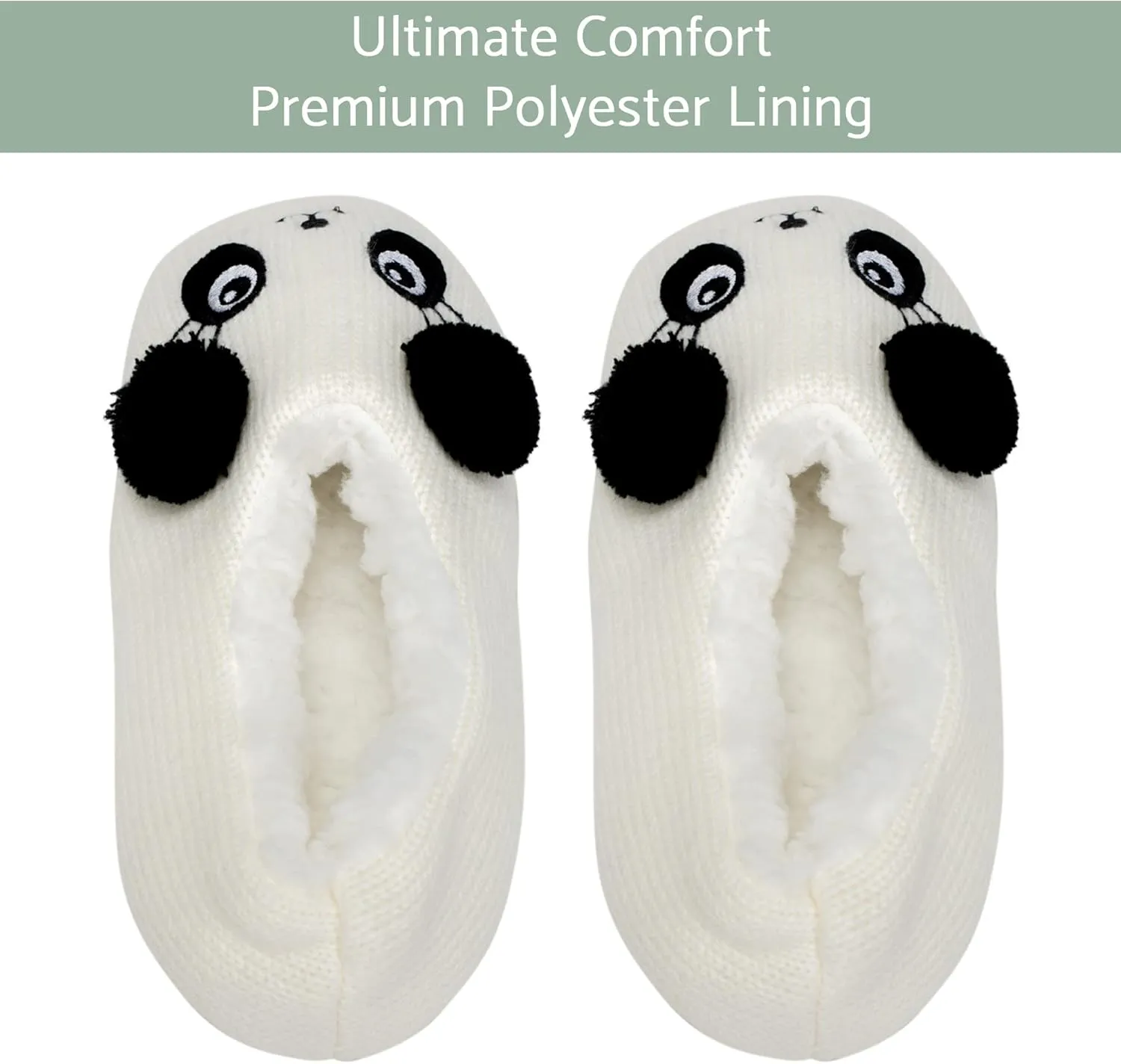 Elanze Designs Womens Animal Cozy Indoor Plush Lined Non Slip Fuzzy Soft Slipper