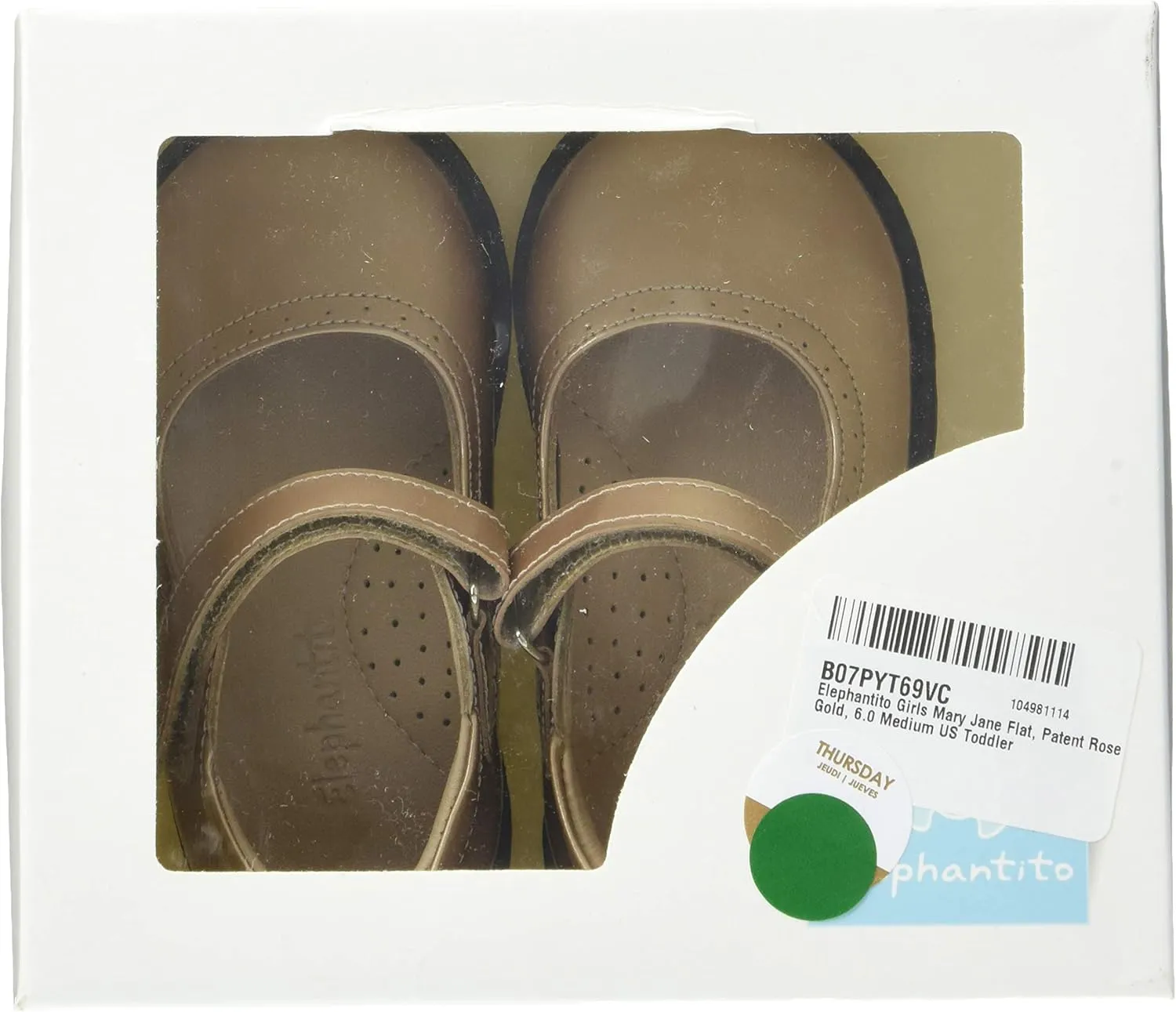 Elephantito Girl's Patent Mary Jane Flat
