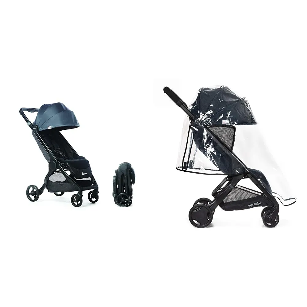 Ergobaby Metro  Compact Baby Stroller, Lightweight Umbrella Stroller Folds Down & Metro Lightweight Baby Stroller Accessories, Accessory: Weather Shield