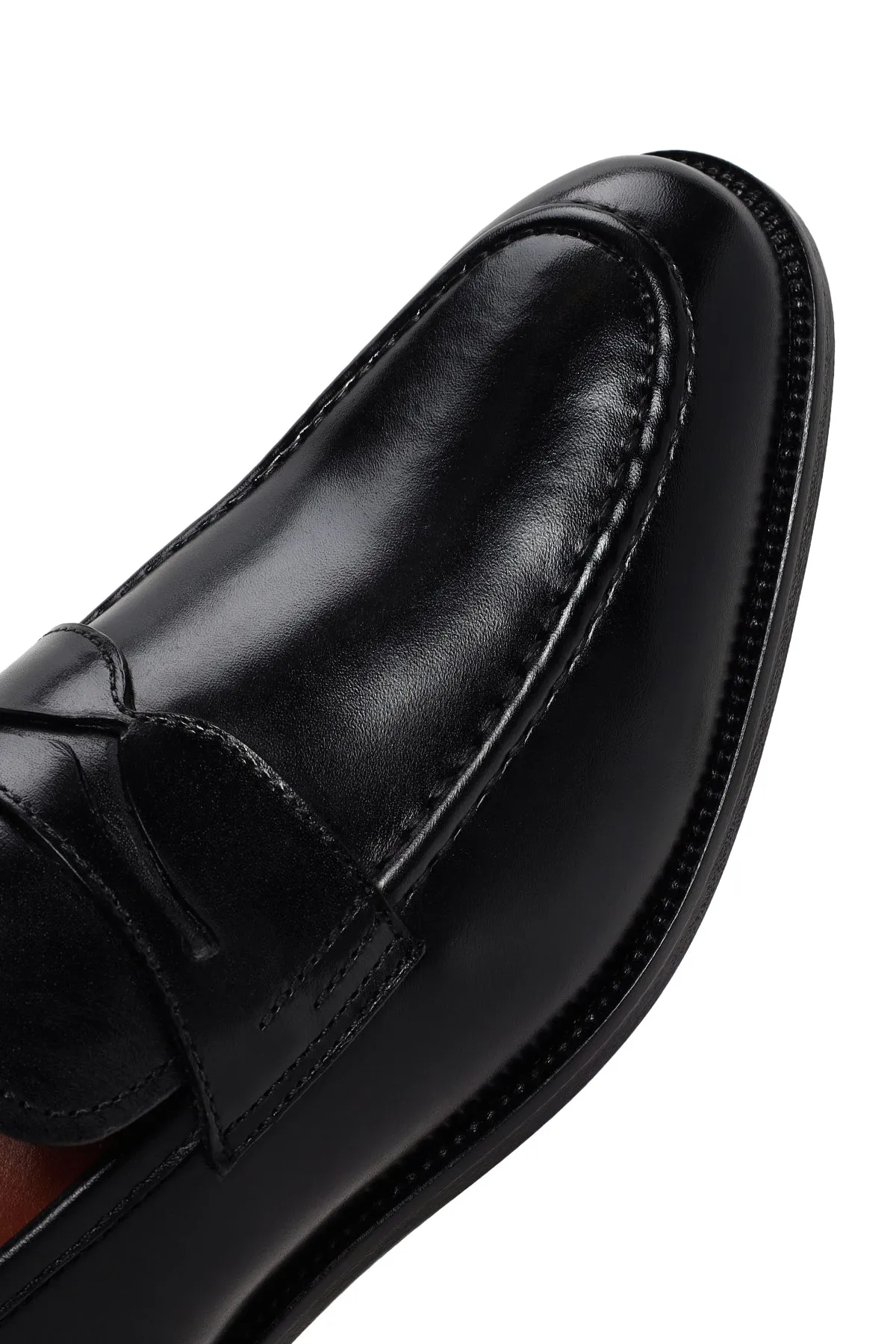 Erkek Siyah Deri Klasik Loafer