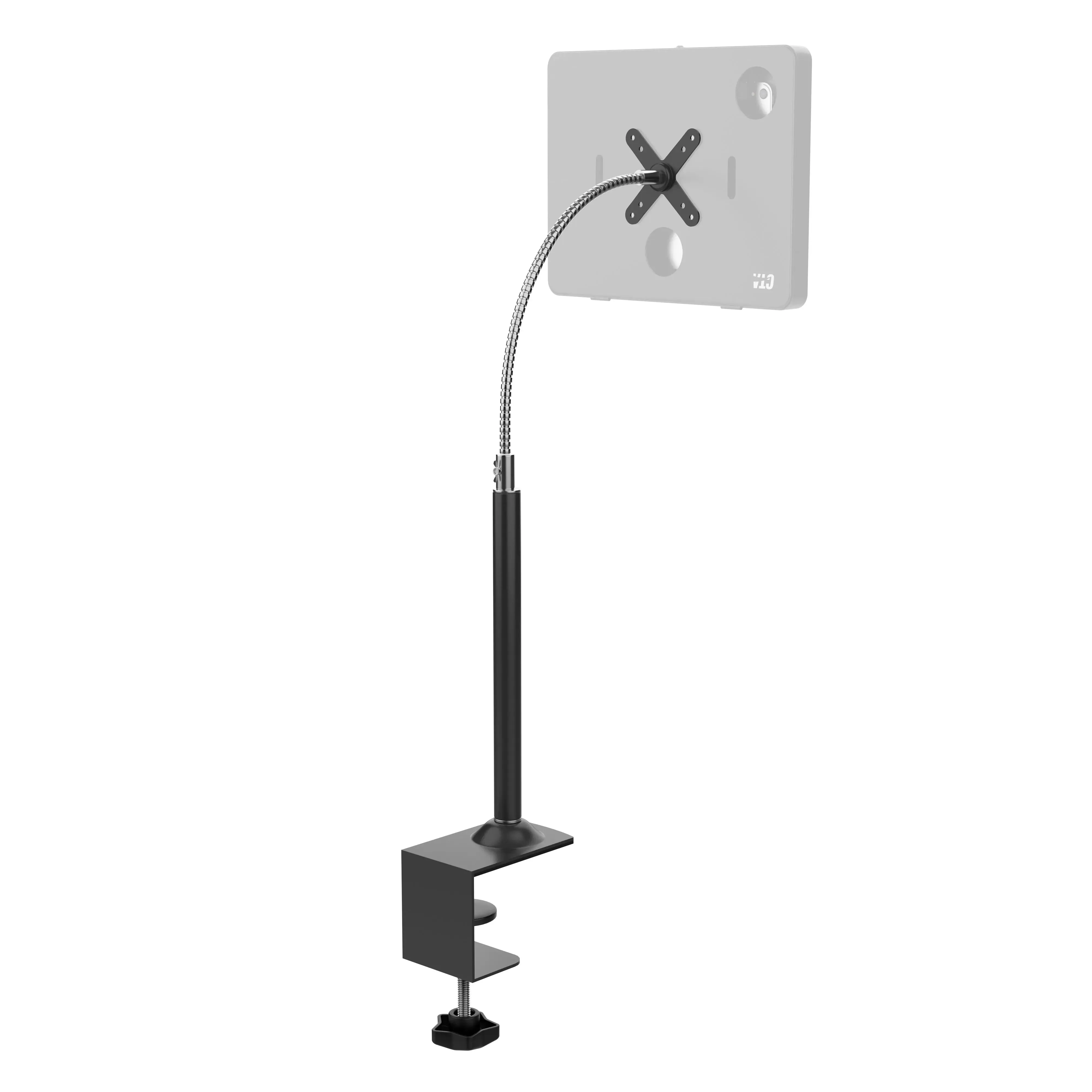 Extended Pole VESA C-Clamp Mount w/ Flexible Gooseneck