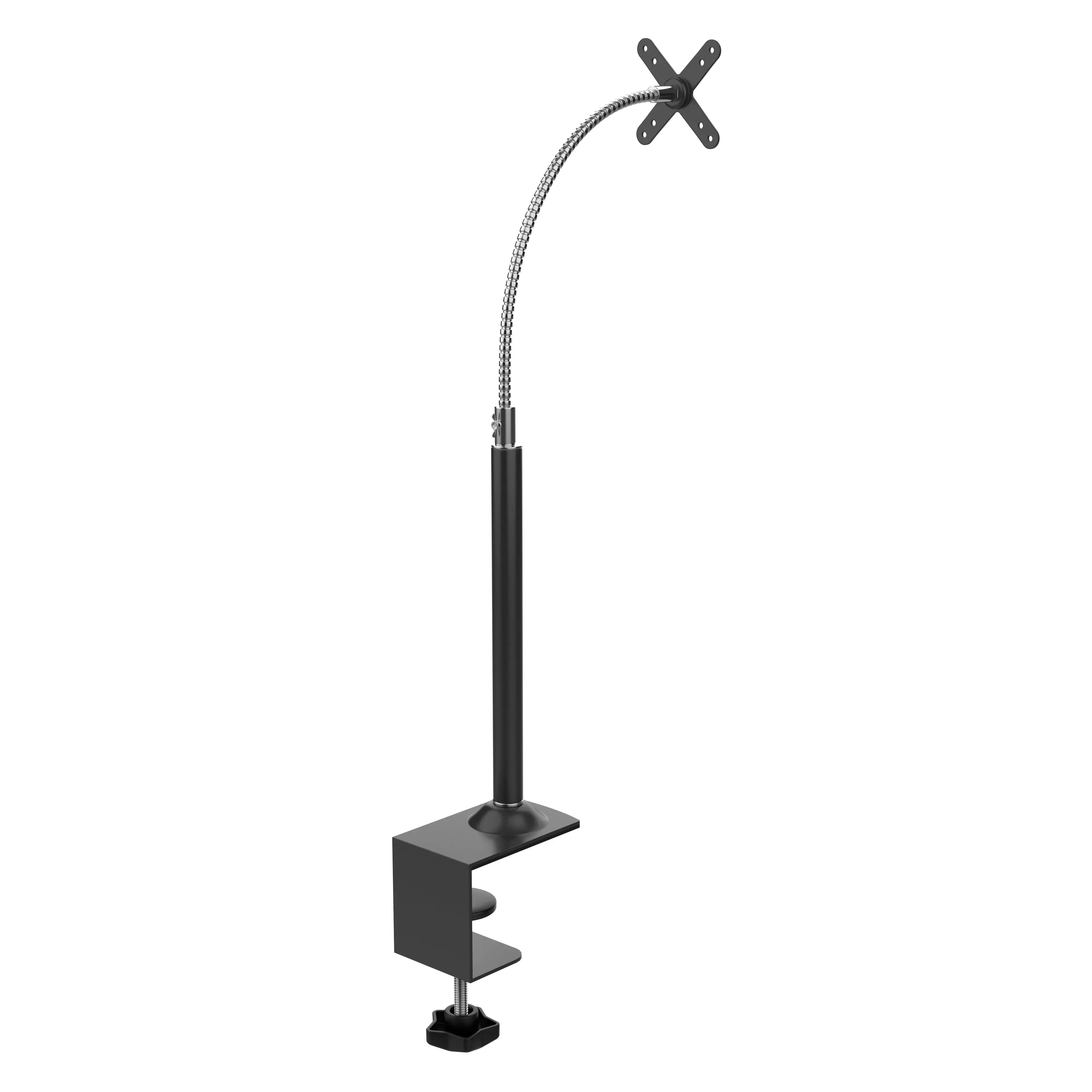 Extended Pole VESA C-Clamp Mount w/ Flexible Gooseneck