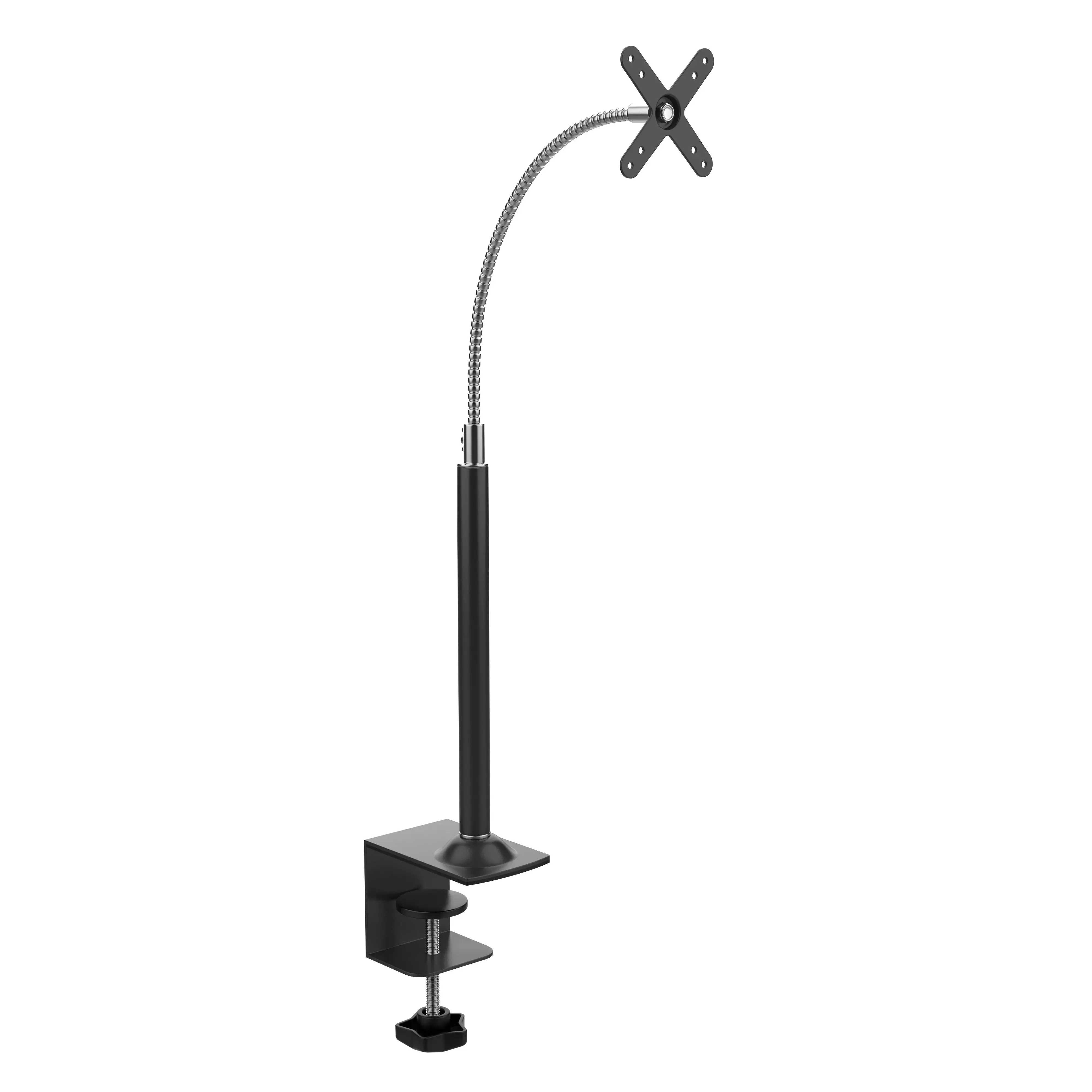 Extended Pole VESA C-Clamp Mount w/ Flexible Gooseneck
