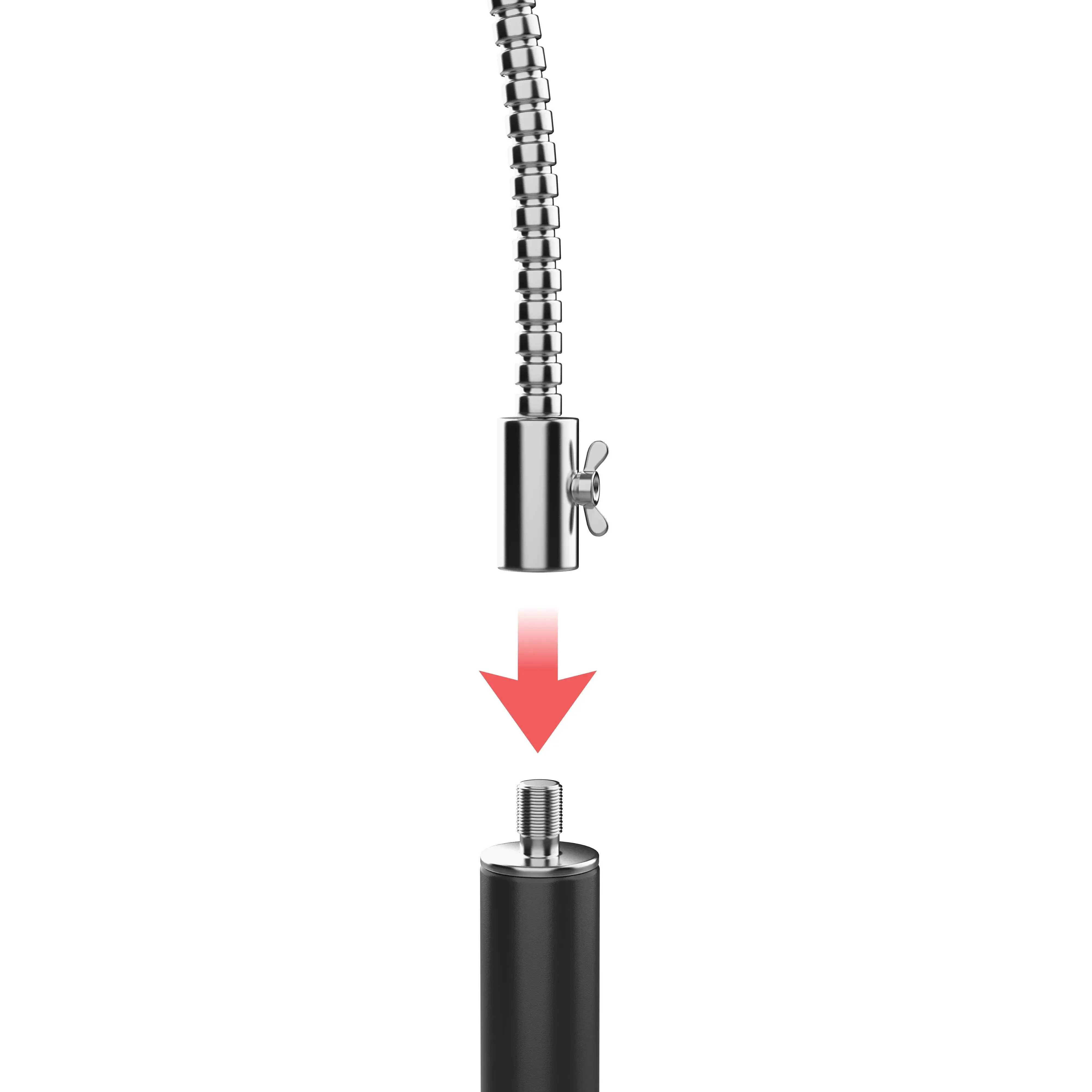 Extended Pole VESA C-Clamp Mount w/ Flexible Gooseneck