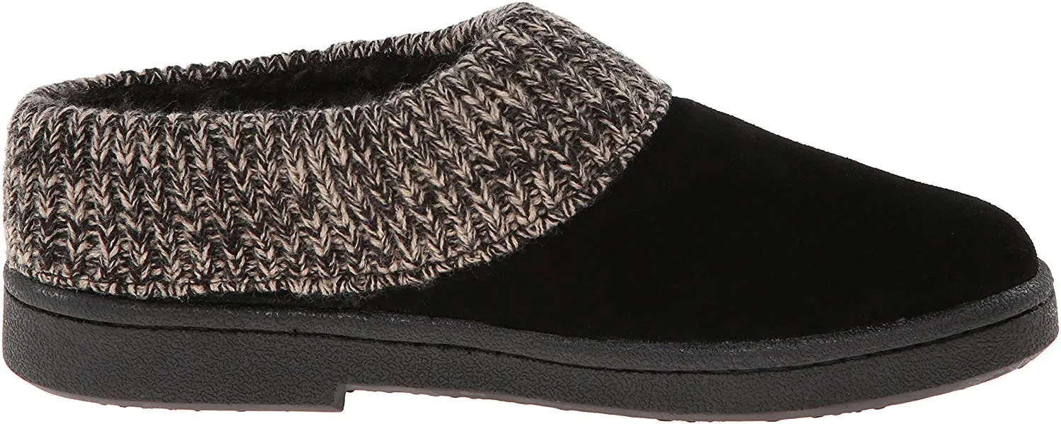 Extensive collection Sweater Black) Mules Smart devices Women's Scuff Cuff Clog Clarks Leather Slipper (8, Fairisle