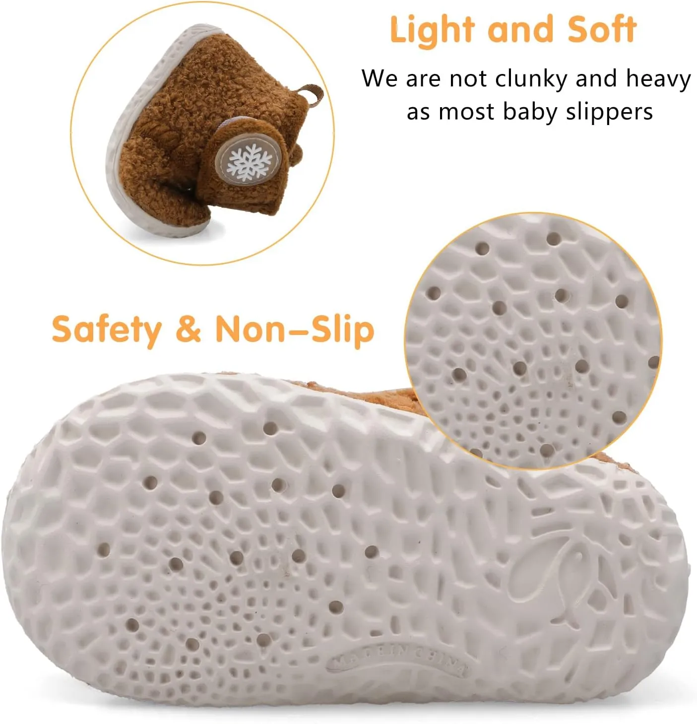 FEETCITY Baby Booties Girls Boys Infant Slippers First Walkers Shoes Warm Socks Newborn Crib Shoes