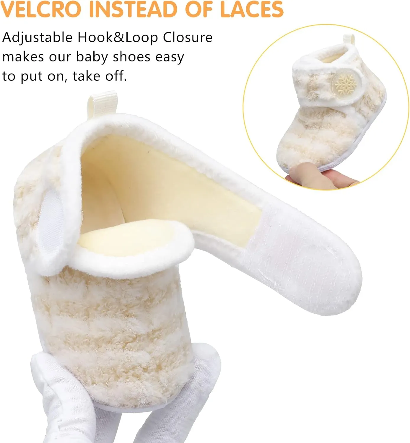 FEETCITY Baby Booties Girls Boys Infant Slippers First Walkers Shoes Warm Socks Newborn Crib Shoes