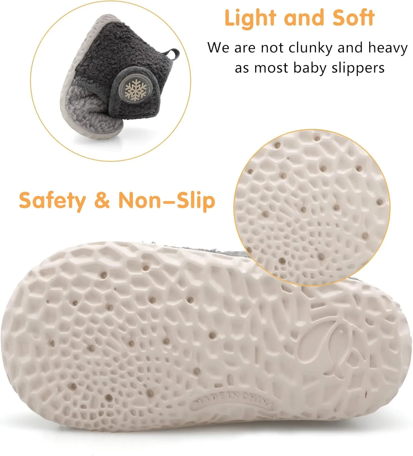FEETCITY Baby Booties Girls Boys Infant Slippers First Walkers Shoes Warm Socks Newborn Crib Shoes