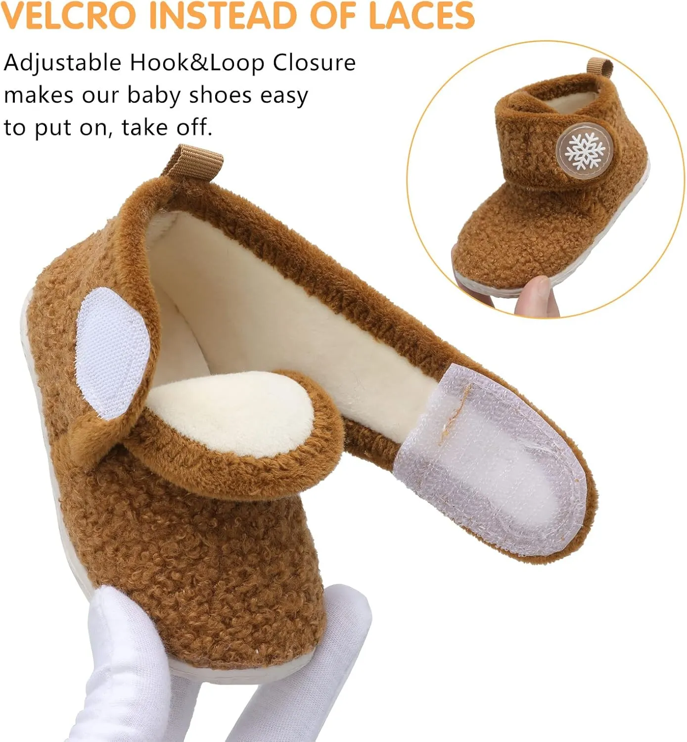 FEETCITY Baby Booties Girls Boys Infant Slippers First Walkers Shoes Warm Socks Newborn Crib Shoes