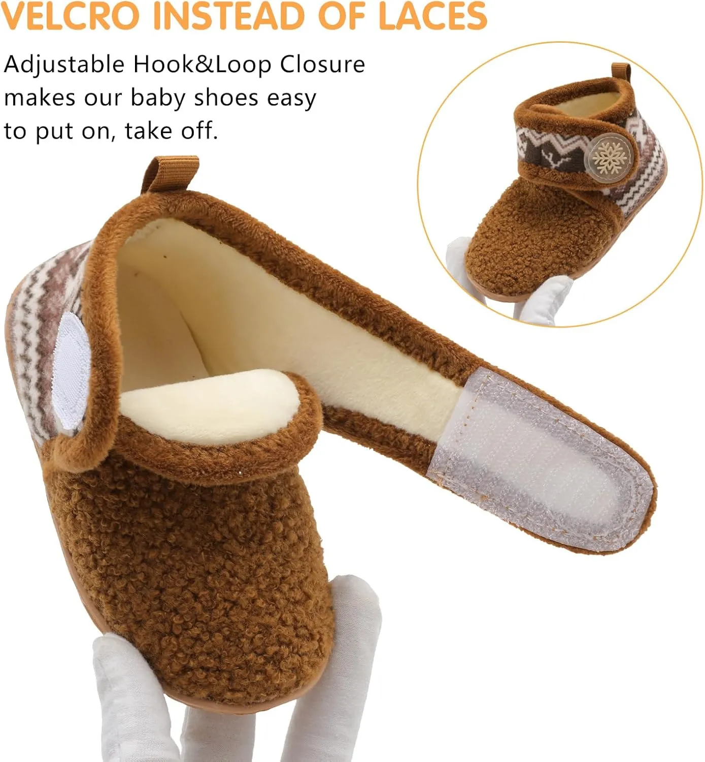 FEETCITY Baby Booties Girls Boys Infant Slippers First Walkers Shoes Warm Socks Newborn Crib Shoes