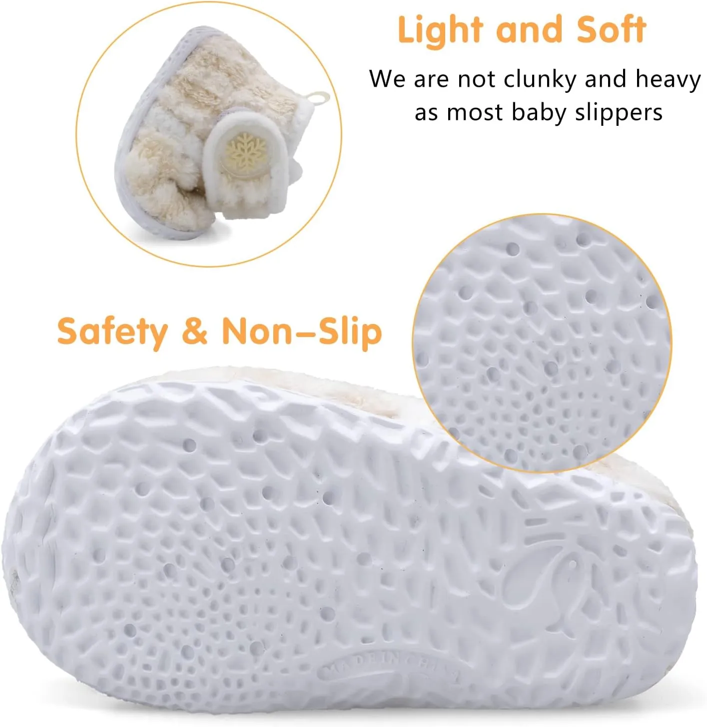FEETCITY Baby Booties Girls Boys Infant Slippers First Walkers Shoes Warm Socks Newborn Crib Shoes
