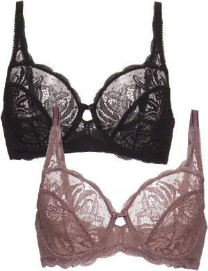 Felina - Paramour Peridot Lace Full Coverage Unlined Bra for Women
