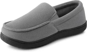 festooning Men's Slippers Soft Comfy Memory Foam Slip On Non-Slip Rubber Hardsole Slipper Indoor Outdoor Warm House Shoes
