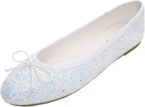 FEVERSOLE Women's Macaroon Colorful Memory Foam Cushion Insock Patent Ballet Flat
