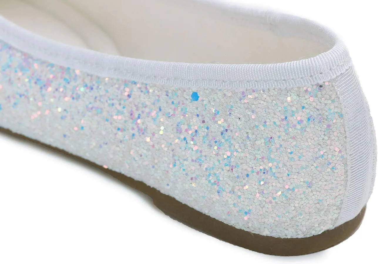 FEVERSOLE Women's Macaroon Colorful Memory Foam Cushion Insock Patent Ballet Flat
