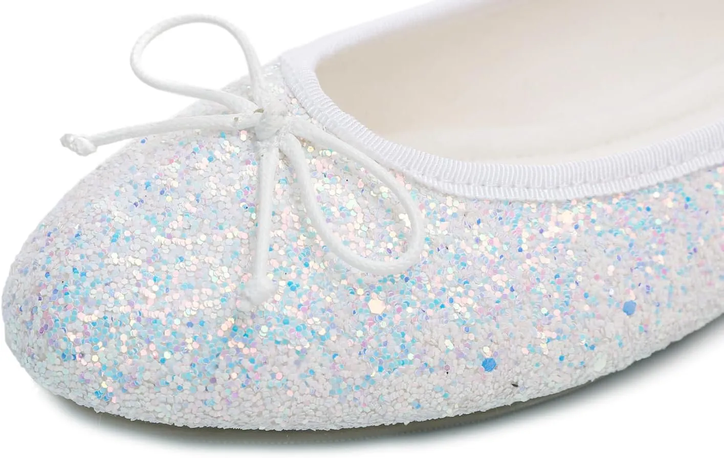 FEVERSOLE Women's Macaroon Colorful Memory Foam Cushion Insock Patent Ballet Flat