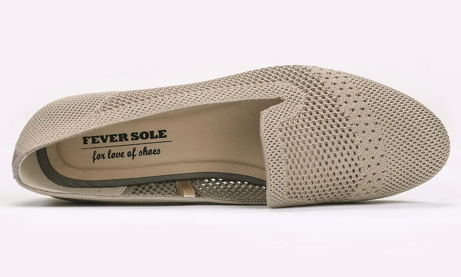 Feversole Women's Woven Fashion Breathable Knit Flat Shoes