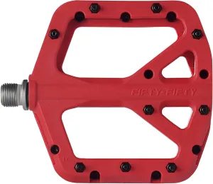 FIFTY-FIFTY Mountain Bike Pedals, Non-Slip MTB Nylon Composite, 9/16" Bicycle Pedals, Lightweight and Wide Flat Platform