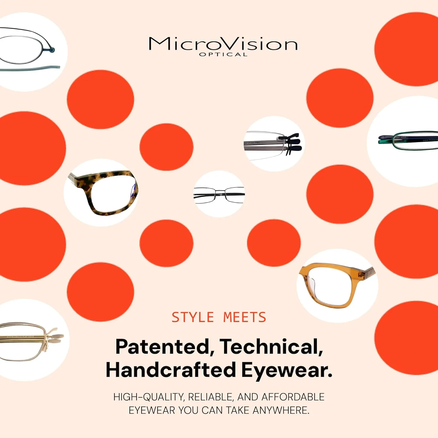 Flat Folding Reading Glasses With Compact Case For Women and Men, Slim, Foldable Frame Eyeglasses