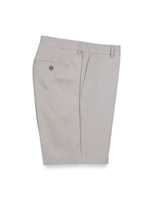 Flat Front Lightweight Impeccable Shorts - Light Grey