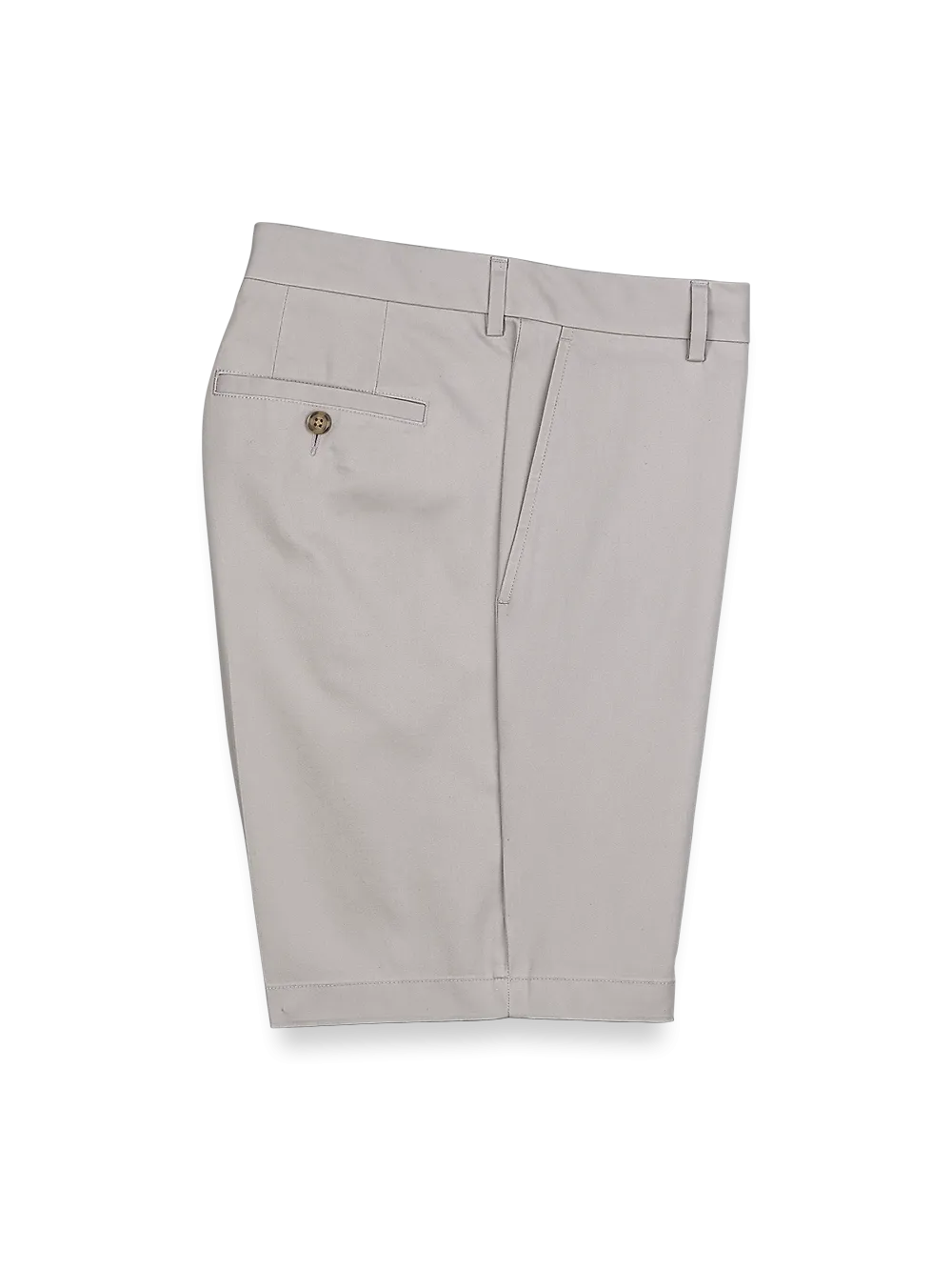 Flat Front Lightweight Impeccable Shorts - Light Grey