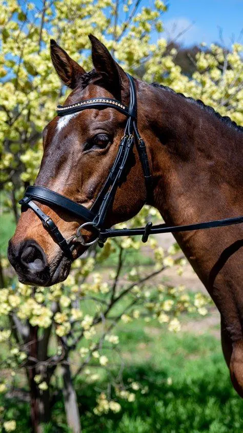 Flexible Fit Comfy Topaz Wave Snaffle Bridle with Brass Buckles - BLACK