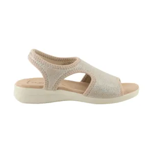 Flexus Women's Nyaman Pindott Sandal - Gold