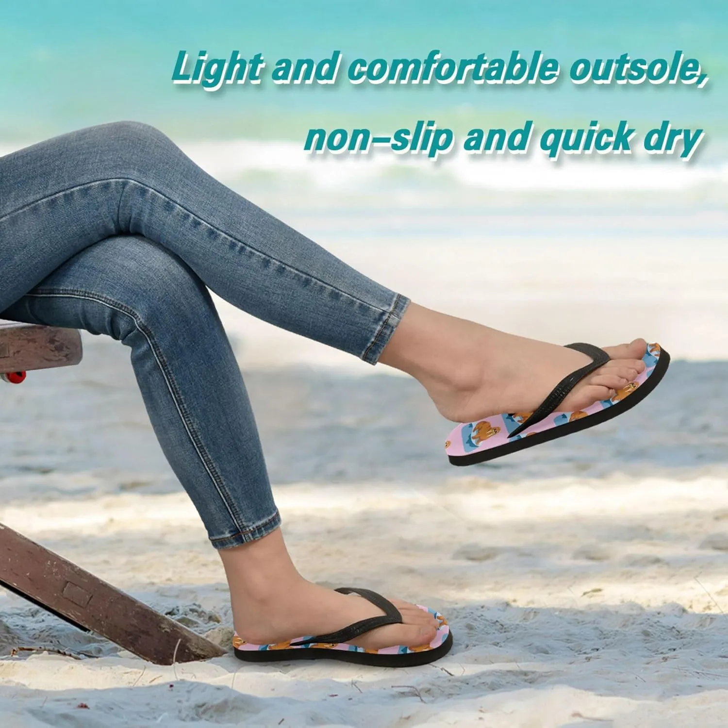 Flip Flops for Men Women Summer Beach Sandal Bathroom Shower Shoes