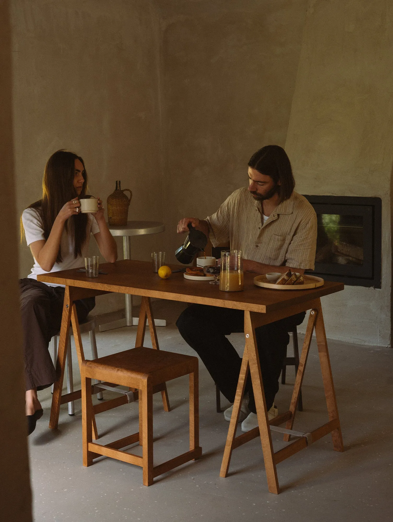Folding Flat Trestle Table