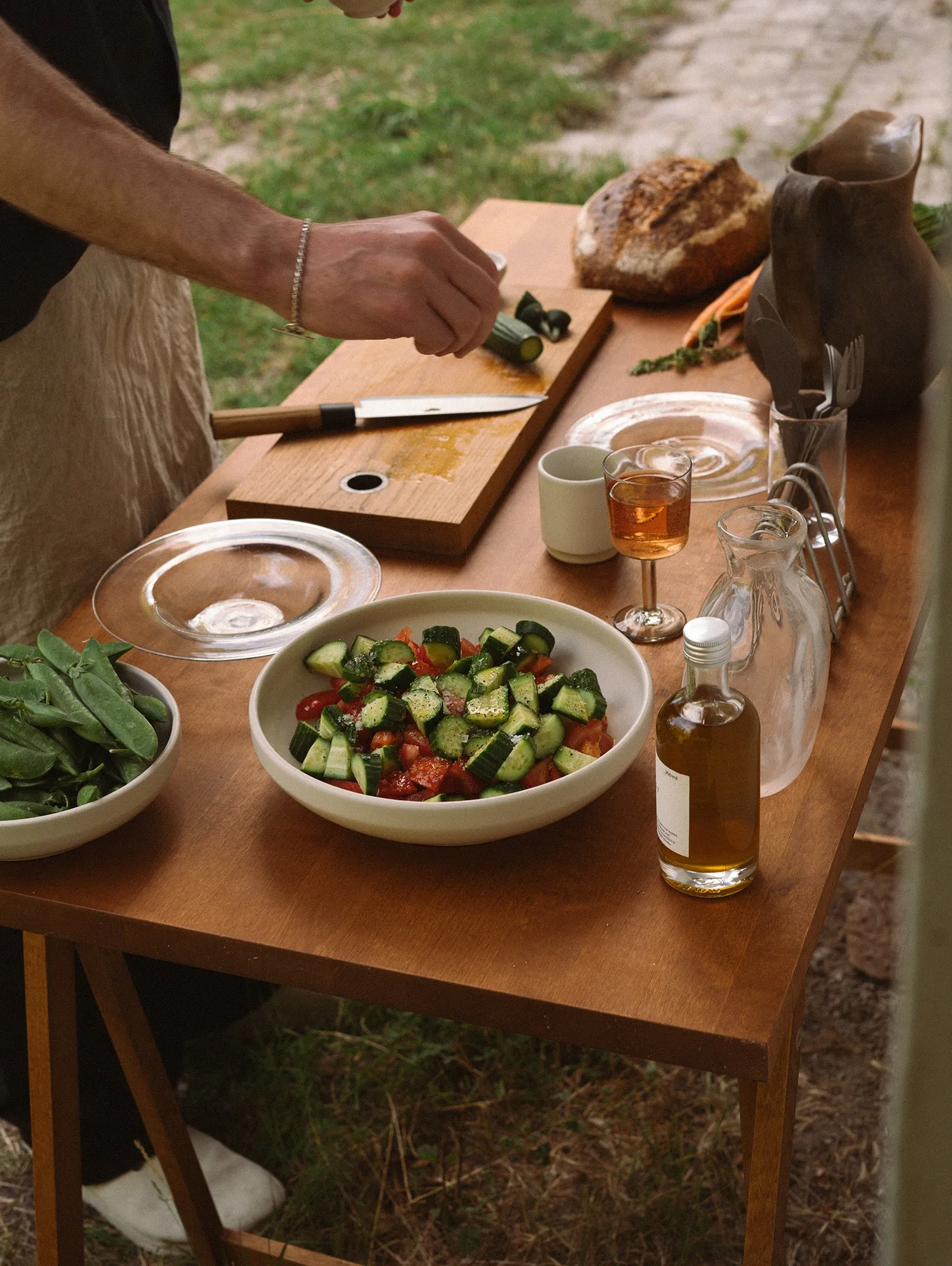 Folding Flat Trestle Table