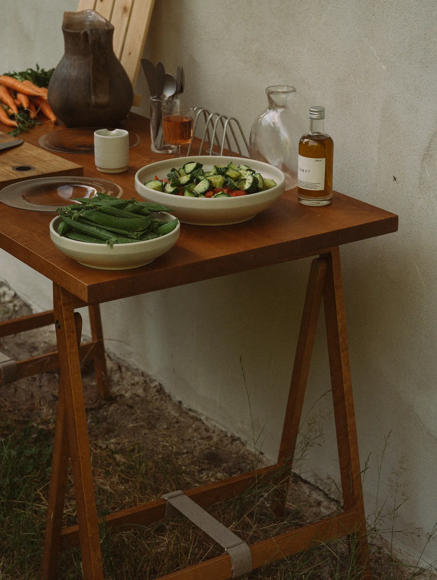 Folding Flat Trestle Table