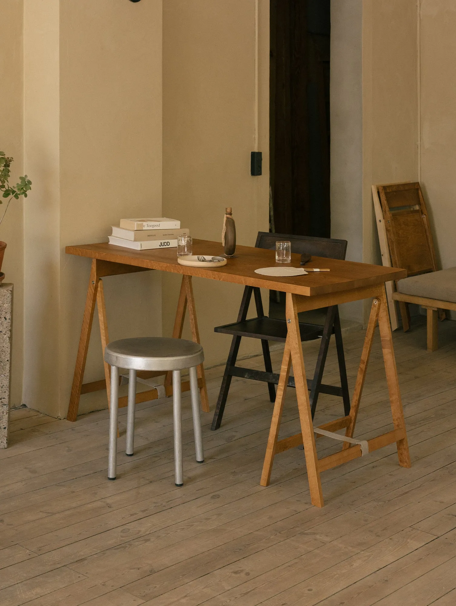 Folding Flat Trestle Table