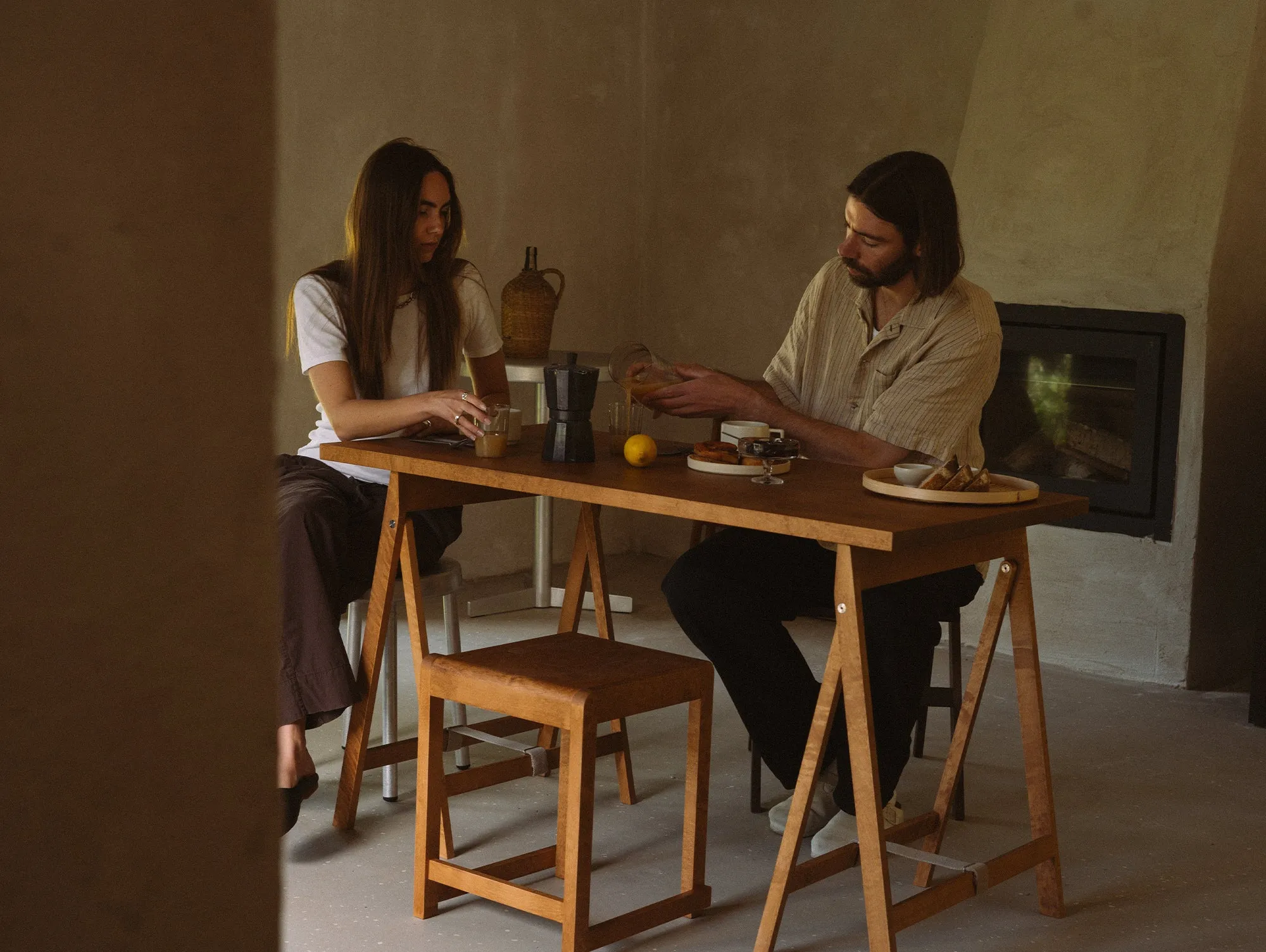 Folding Flat Trestle Table