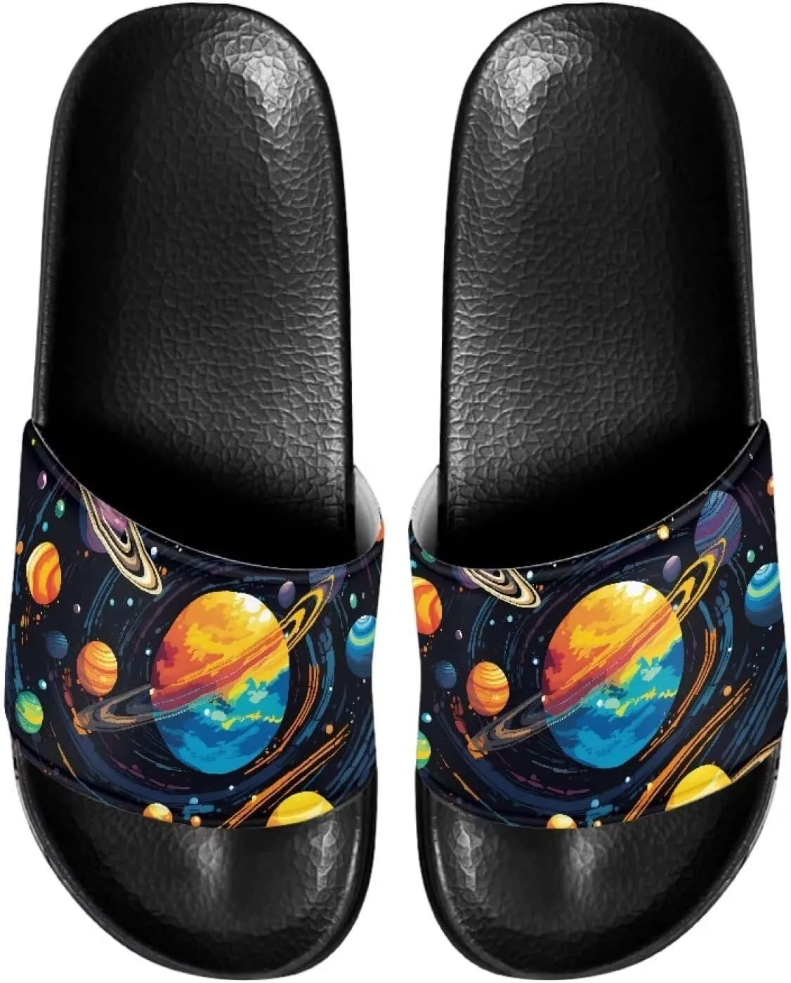 Forchrinse Black Cat Music Note Womens Causal Slide Sandals,Soft Non Slip Open Toe Slippers Flip Flop EVA Flat Sandals