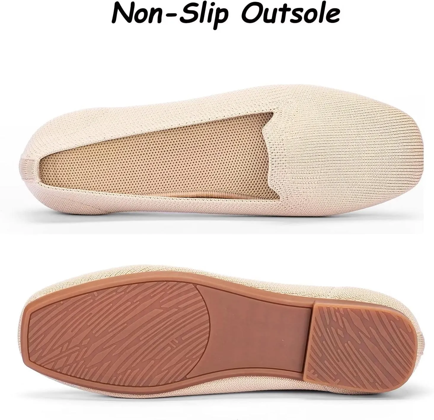 Frank Mully Women's Loafer Flats Square Toe Comfortable Office Work Shoes, Cute Penny Loafer Slip On Walking Driving Shoes