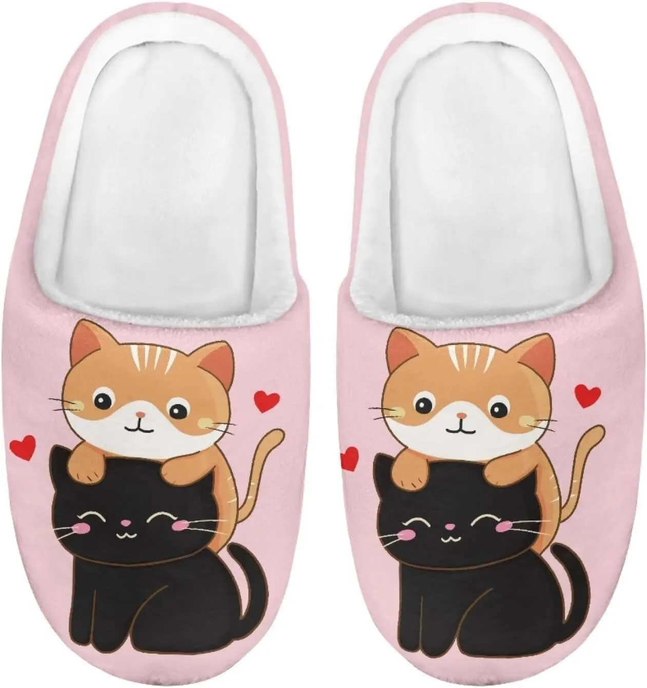 Fuzzy House Slippers for Kids Warm Comfort Outdoor Indoor Slipper Winter Cozy Cotton Non-Slip Slippers for Toddler Boys Girls US 9-15